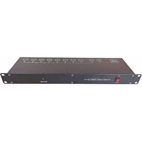JUNMAN 8CH DMX Distributor DMX Splitter DJ Disco Stage Light Console DMX 512 Light Controller