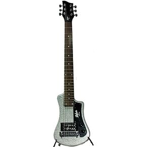 Hofner Shorty Limited Travel Guitar w/Gigbag - Metallic Silver
