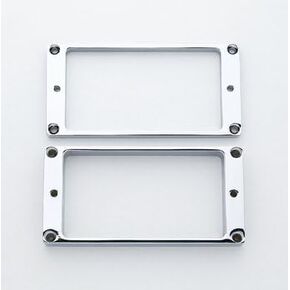 Humbucking Pickup Ring Set Neck/Bridge Flat Chrome Allparts PC-5436-010