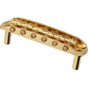 Guitars Bridges Tailpiece, Accurate Pretty Design 6 String Electric Guitar Bridge Easy Tuning for Jazzmaster(gold)