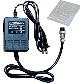 Audio Mixer Adapter 3-Hole for Yamaha MG166CX,MG16, MG10XU, MG8/2FX, MG82X Power Supply Replacement (600mA)