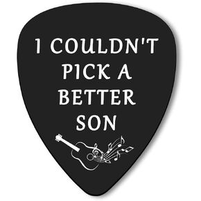 Son Gifts from Mom Dad Son Guitar Picks Guitar Lovers Gifts Musician Gift for Son Guitar Player Son Gift Birthday Christmas Jewelry Graduation Gift for Son Stepson Son in Law Bonus Son Gifts