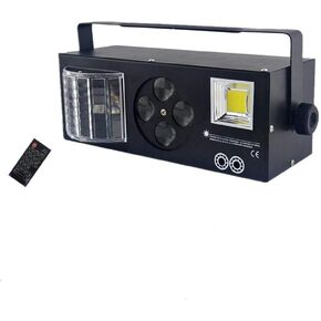 Stage Lights,MARYGEL 4 in 1 Mixed Effect Sound Activated RGBW LED Pattern Lights Strobe Light By Remote and DMX Control for DJ Club Disco Party Wedding Birthday Christmas