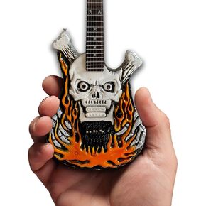 AXE HEAVEN Official George Lynch Signature ESP Flaming Skull Mini Guitar Replica