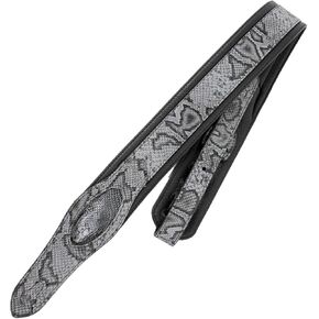 Walker & Williams SF-106 Slate Grey Python Textured Snake Pattern Strap with Snakehead