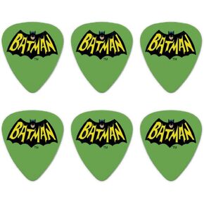 Batman Classic TV Series Logo Novelty Guitar Picks Medium Gauge - Set of 6