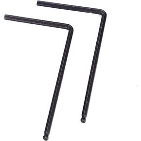 Guitar Allen Wrench,2 PCS 4mm / 5mm Rod Wrench Tool Ball End for Acoustic Guitar(Black 4mm)