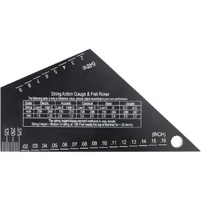 Guitar String Action Gauge String Height Ruler Guitar Fret Rocker Fret Leveling Guide High Precise Guitar Luthier Tool