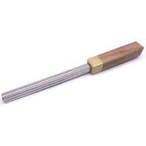 Jiayouy Diamond Guitar Fret Crowning Tool Fret File Dressing with Narrow/Medium/Wide 3 Edges Guitar Repairing & Luthier Tools - Wooden Handle