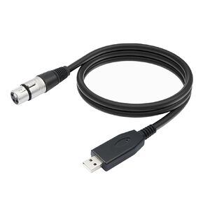 REXUS USB A Male to XLR Female Microphone Cable 6.6 FT, USB to XLR Stereo Audio Cord Link Converter Cable, Plug and Play P&P Audio Adapter for PC, Laptop(UAM2XF_20)
