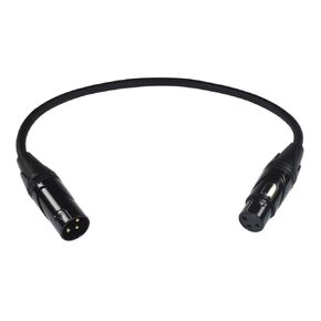 HQRP XLR to XLR Cable Short, Mic Cord 1 Feet, 3-Pin XLR Male Straight to 3-Pin XLR Female Straight Cord for Microphone, Mic Mixer, XLR Speaker System, Recording Studio, XLR Microphone Cable, 1 Ft
