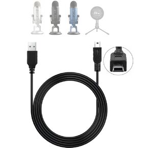 6.6ft Blue Yeti Microphone Cord Blue Yeti Cord Blue Yeti USB Cable for Blue Yeti, Blue Yeti Pro, Snowball iCE Microphones,Power Cable USB A Male to Mini USB Data Transfer Cord (6.6FT/2.0m)
