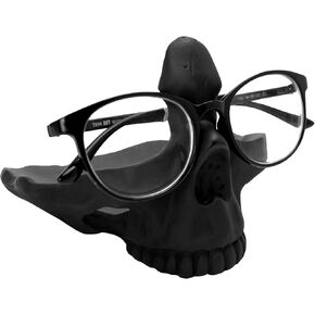 Marsrut (Golden) Creative Skull Eyeglasses Stand Holder - Resin Statue Ornament for Spectacle & Sunglasses Display | Gothic Style Rack Accessories for Home Office, Bedside, Desk & Nightstand Decor in Saudi Arabia