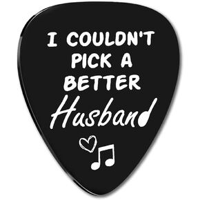 Husband Gifts from Wife Musician Gifts for Husband Husband Guitar Pick Wedding Gift for Husband Valentines Day Gifts for Guitar Player Husband Fathers Day Christmas Birthday