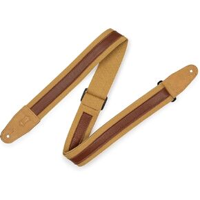 Levy's Leathers Combo Series 1" Leather Strip on Cotton Strap