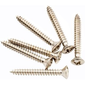 Musiclily Ultra 3x25mm Stainless Steel Countersunk Mounting Screws for Guitar or Ukelele Strap Button, Gold (Set of 6)