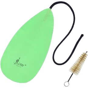 Clarinet Swab with Mouthpiece Brush, Clarinet Cleaning Cloth for Inside Tube, Clarinet Care Kit for Piccolo Flute Sax Saxophone Wind Instrument