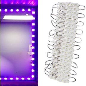 Purple Storefront LED Light, 40ft Super Bright Window Border Module 5630 with UL 12v AC Power Adapter for Retail Store Border Frame