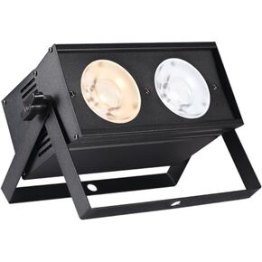 Stage Wash Light,Mini Led Audience Blinder Lights 2x50w Cob Cool White Warm White 2in1 Colors Dmx512 Control Flicker-Free for Studio Theater DJ Gig Parties Show
