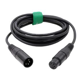 XLR 4 Pin Power Supply Extension Cable for LED Light Controller Camera Monitor Recorder Mixer, XLR Male to Female 6m