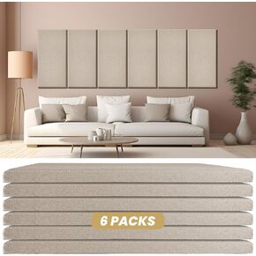 6 PCS Acoustic Panels, Large Soundproof Wall Panels, Professional Fiberglass Sound Absorbing Panels, 23.6x11.8 Inches Sound Proof Foam Panels for Walls, Studio Home Offices
