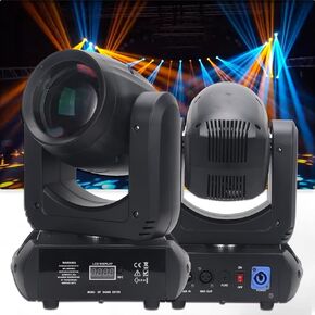 Mini LED Moving Head Light 150W Beam+Spot+18 Rotating Prisms 8Gobos 8Color Rainbow Dj DMX Stage Effect Light Disco Bar Party Stage