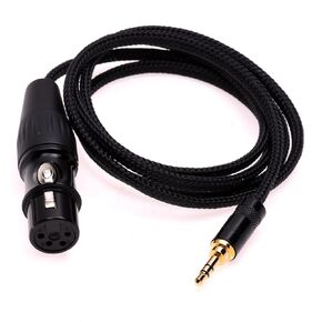 1m Black 5N OCC Cooper Cable 1/8 3.5mm Male to 4 pin XLR Female 4 pin XLR Balanced Cable Audio Adapter Audio Cable