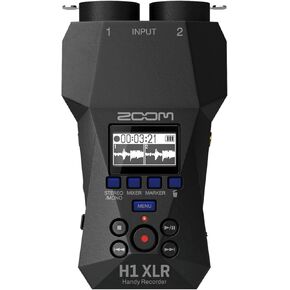 Zoom H1 XLR Handy Recorder with 32-Bit Float, Accessibility, 2 XLR/TRS Locking Combo Inputs, 3.5mm Stereo Jack, Dual AD Converters, for Musicians, Podcasters, Filmmakers, Content Creators, & More