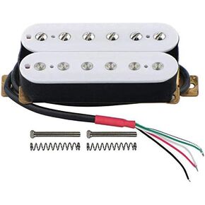 Double Coil Humbucker Pickups 50mm Ceramic Neck Pickup for Electric Guitar - White