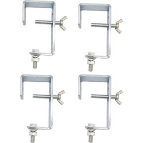 4 Pack Stage Light Clamps Hook for Square Tube(37x64.5mm and 19.1x64.5mm), DJ Truss Clamps for LED PAR DJ Spots Lights Moving Head Beam Spot Square Tube Clamp, Heavy Duty 77lbs/35kg