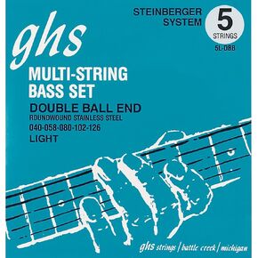 GHS 5LDBB 40-126 Light 5-String Bass Double Ball End String Set