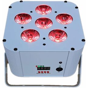 JUNMAN 6x18W RGBWAUV 6 in 1 Wireless DMX Rechargeable Battery Power Led Par Light DJ Disco Stage Uplight 1pc Pack