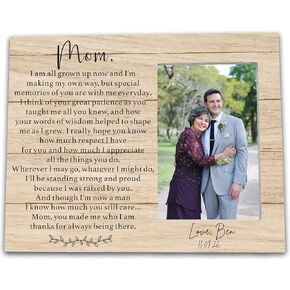 Mother of the Groom gift from Groom, Mom wedding gift from Son, Wedding Frame Mother, Wedding gift for mom, Mom Gifts from Groom, Mom Wedding Picture Frame