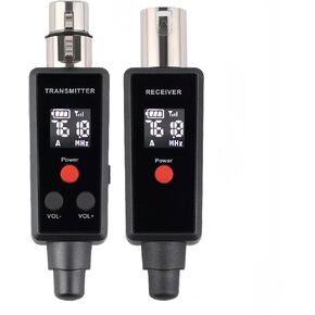 Wireless Microphone Transmitter Receiver 2.4GHz, Wireless Microphone System XLR Guitar Transmitter& Receiver Transmission for Mic Multi-Channel Mixer Digital Guitar in Saudi Arabia