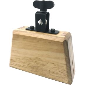 Wood Block 6.9 Inch Wooden Jam Block Mountable Hand Percussion Drum Block Instrument for 3/8" Post Mount Drum Set Cymbal Stand Accessories