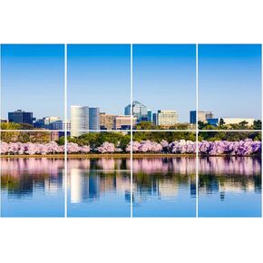 8 Pack Art Acoustic Panels Lake Tahoe Self-Adhesive Sound Absorbing & Soundproof Wall Panels Acoustic Treatment for Studio Home 32x49in