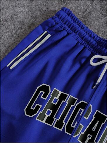 Milumia Men's Letter Print Drawstring Sports Shorts Basketball Track Shorts in Saudi Arabia