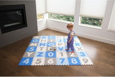 مجموعة سجادة اللعب ABC من إسفنج EVA الناعم من Tadpoles مكونة من 36 قطعة، متعددة/أساسية، 74 × 74 (36 قدم مربع) in Kuwait