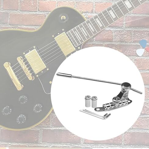 Guitar Tremolo Bridge Tailpiece Vibrato Bridge, Professional Electric Guitar Bridge Stop Bar Tailpiece Tremolo for Practise, black in Saudi Arabia