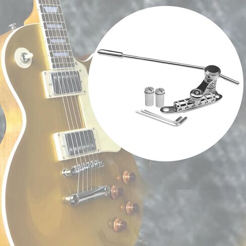 Guitar Tremolo Bridge Tailpiece Vibrato Bridge, Professional Electric Guitar Bridge Stop Bar Tailpiece Tremolo for Practise, black in Saudi Arabia
