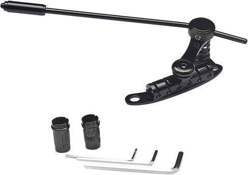 Guitar Tremolo Bridge Tailpiece Vibrato Bridge, Professional Electric Guitar Bridge Stop Bar Tailpiece Tremolo for Practise, black in Saudi Arabia