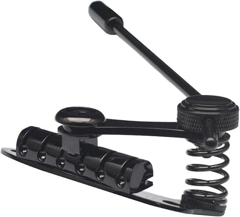 Guitar Tremolo Bridge Tailpiece Vibrato Bridge, Professional Electric Guitar Bridge Stop Bar Tailpiece Tremolo for Practise, black in Saudi Arabia