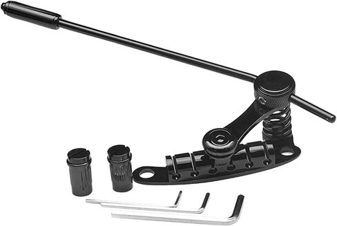 Guitar Tremolo Bridge Tailpiece Vibrato Bridge, Professional Electric Guitar Bridge Stop Bar Tailpiece Tremolo for Practise, black in Saudi Arabia