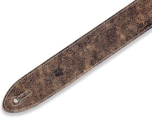 حزام جيتار جلدي من الجلد المتعثر من Levy's Leathers؛ بني (M12BOG-BRN) in Saudi Arabia