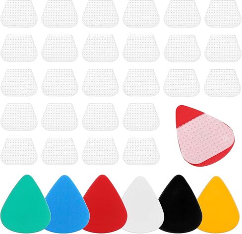 32Pcs Guitar Picks Grips White Thin Silicone Soft Grips Self-Adhesive Anti-slip Guitar Pick Accessories Reusable Helpful Holding the Guitar Picks Tightly for Guitar Lovers, Musician, Concert in Saudi Arabia