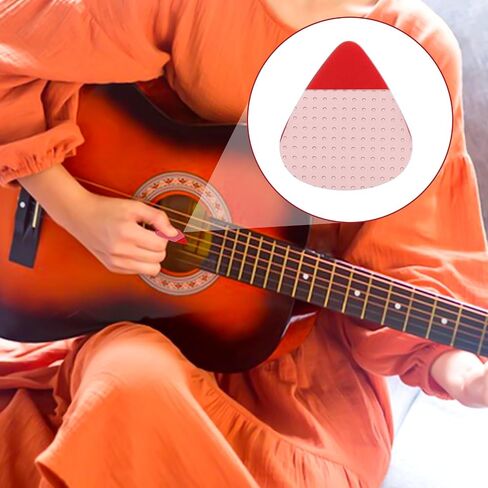 32Pcs Guitar Picks Grips White Thin Silicone Soft Grips Self-Adhesive Anti-slip Guitar Pick Accessories Reusable Helpful Holding the Guitar Picks Tightly for Guitar Lovers, Musician, Concert in Saudi Arabia