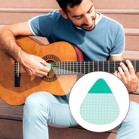 32Pcs Guitar Picks Grips White Thin Silicone Soft Grips Self-Adhesive Anti-slip Guitar Pick Accessories Reusable Helpful Holding the Guitar Picks Tightly for Guitar Lovers, Musician, Concert in Saudi Arabia