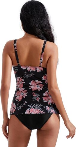 RXRXCOCO Womens Tankini Push Up Tummy Control Swimsuit Knot Front Bathing Suit in Kuwait