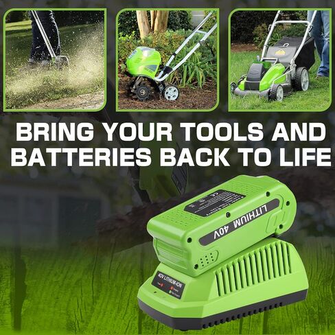 بطارية ليثيوم بديلة Powilling 40 فولت 6.5 أمبير في الساعة لبطارية GreenWorks 29462 أدوات كهربائية G-MAX 40 فولت 29252 20202 22262 in Saudi Arabia