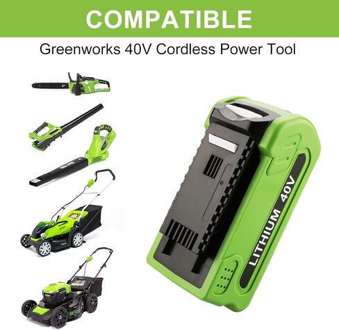 بطارية ليثيوم بديلة Powilling 40 فولت 6.5 أمبير في الساعة لبطارية GreenWorks 29462 أدوات كهربائية G-MAX 40 فولت 29252 20202 22262 in Saudi Arabia